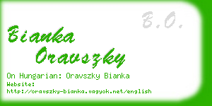 bianka oravszky business card